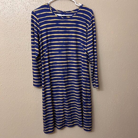 Sara Campbell Blue Striped Long Sleeve Midi Dress Size Medium - Picture 8 of 8